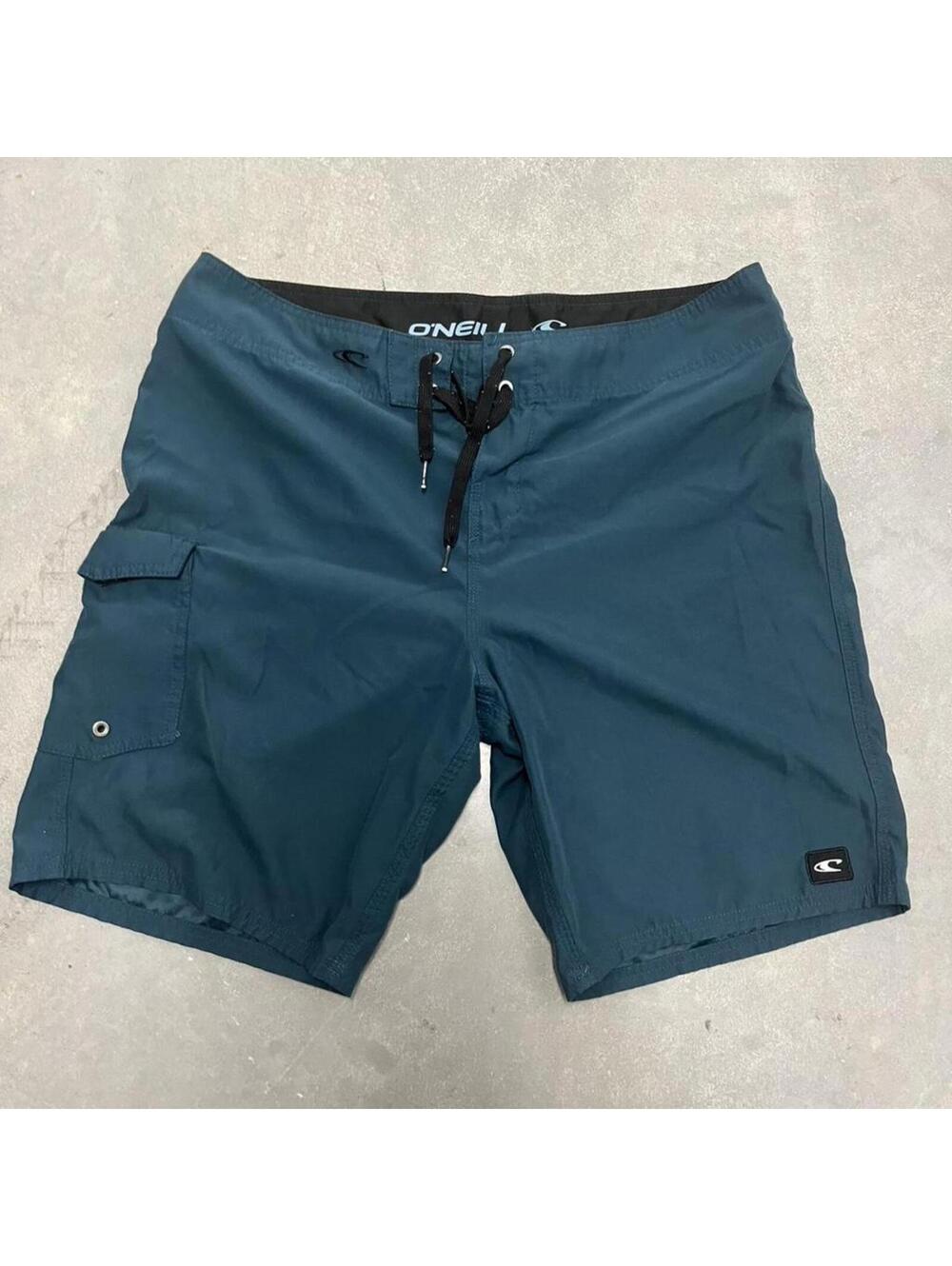 O’Neill Boardshorts Mens 34 Teal Swim Trunks Surf Beach Shorts